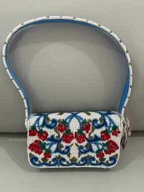 Handcrafted in India Raspberry Vine Beaded Sequin Shoulder Bag Viral TikTok